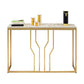 Tavolo da divano console in marmo glam tavolo accento per cornice oro per hall