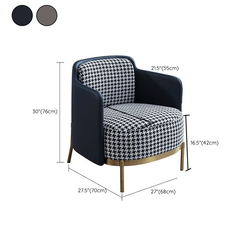Linen Living Room Chair with Gold Basic Four Leg Accent Armchair Clearhalo 'Accent Chairs' 'accent_chairs' 'Chairs & Seating' 'furn' 'furn_accent_chairs' 'Furniture' 'Living Room Furniture' 1200x1200_b84a8dd4-37df-405c-a431-90fcaf592663