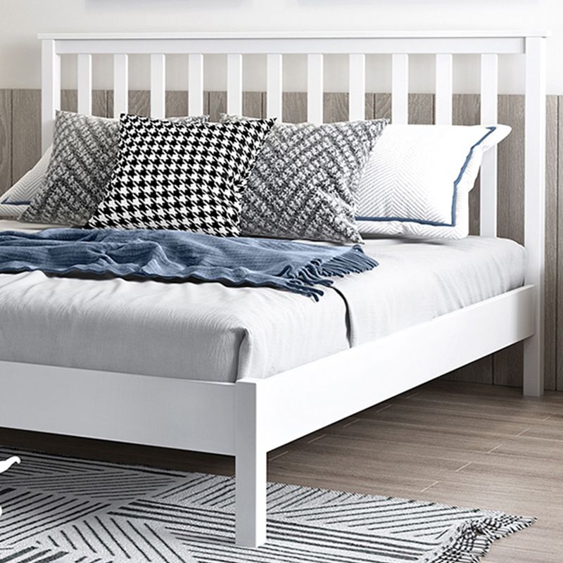 Lit à trame ouvert de couleur unie moderne avec tête de lit rectangulaire