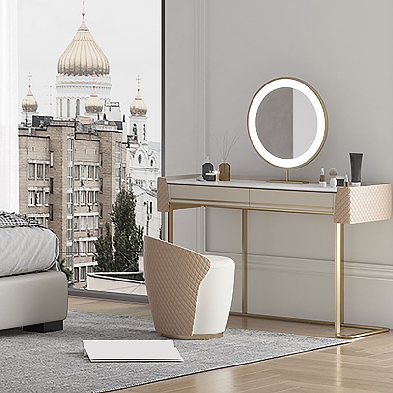 Bedroom Make-up Vanity in Matte Finish Stone Top Dressing Table Clearhalo 'Bedroom Furniture' 'furn' 'furn_makeup_vanities' 'Furniture' 'Makeup Vanities' 'makeup_vanities' 1200x1200_b84ca7b4-1d64-4006-805f-e928e8b7a52c