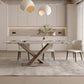 Glam Dining Set 1/3/4 Pcs Gold Rectangle Dining Table with Upholstered Chairs Clearhalo 'Dining Room Sets' 'Dining Tables & Seating' 'dining_room_set' 'furn' 'furn_dining_room_set' 'Furniture' 'Kitchen & Dining Furniture' 1200x1200_b84d083f-7896-4bde-9138-c2e503ebc672