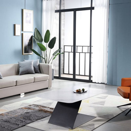 Piedistallo 1 tavolino da caffè singolo tavolo da cocktail lussuoso in pietra