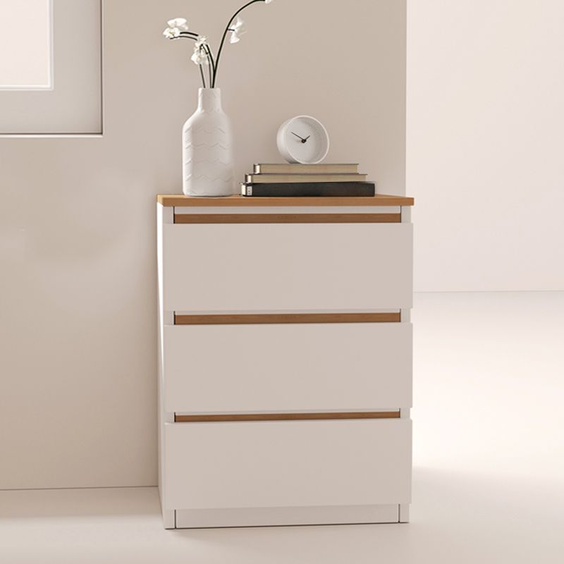 Modern White/Natural Chest with Wooden Drawers Rectangle Chest Clearhalo 'Cabinets & Chests' 'cabinets_chests' 'furn' 'furn_cabinets_chests' 'Furniture' 'Living Room Furniture' 1200x1200_b84da1c5-4b29-4515-87c5-361542002a75