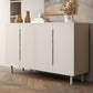 Modern White Dining Server Engineered Wood Sideboard with Adjustable Shelving Clearhalo 'buffet_sideboard' 'Buffets & Sideboards' 'furn' 'furn_buffet_sideboard' 'Furniture' 'Kitchen & Dining Furniture' 1200x1200_b84da372-0016-47f6-b76c-1d5b44d1e1d3