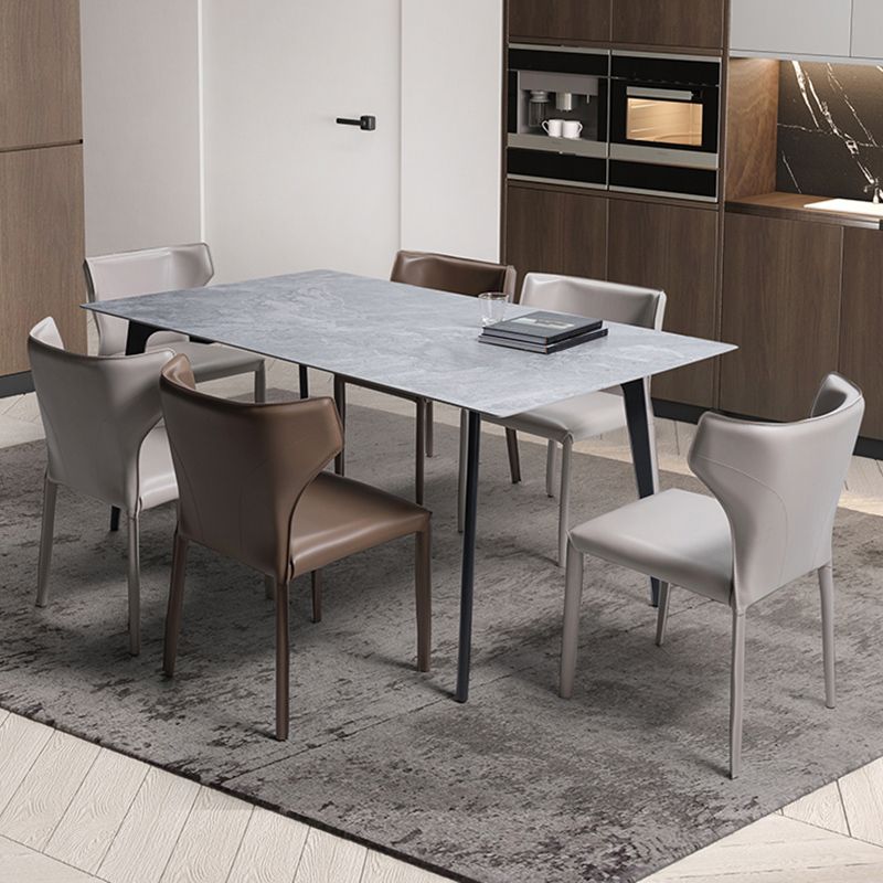 Modern Style Wingback Dining Chairs Faux Leather Home Side Chair Clearhalo 'Dining Chairs' 'Dining Tables & Seating' 'dining_chair' 'furn' 'furn_dining_chair' 'Furniture' 'Kitchen & Dining Furniture' 1200x1200_b84fdd4d-cdd9-4fa6-bae0-823f44dcbbfb