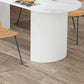 Modern Oval Dining Table Wood Double Pedestal Home Kitchen Dinner Table in White Clearhalo 'Dining Tables & Seating' 'Dining Tables' 'dining_table' 'furn' 'furn_dining_table' 'Furniture' 'furniture_dining_table' 'Kitchen & Dining Furniture' 'kitchen' 'kitchen_dining_table' 1200x1200_b8508fec-843e-402d-8198-1a59fec257c2
