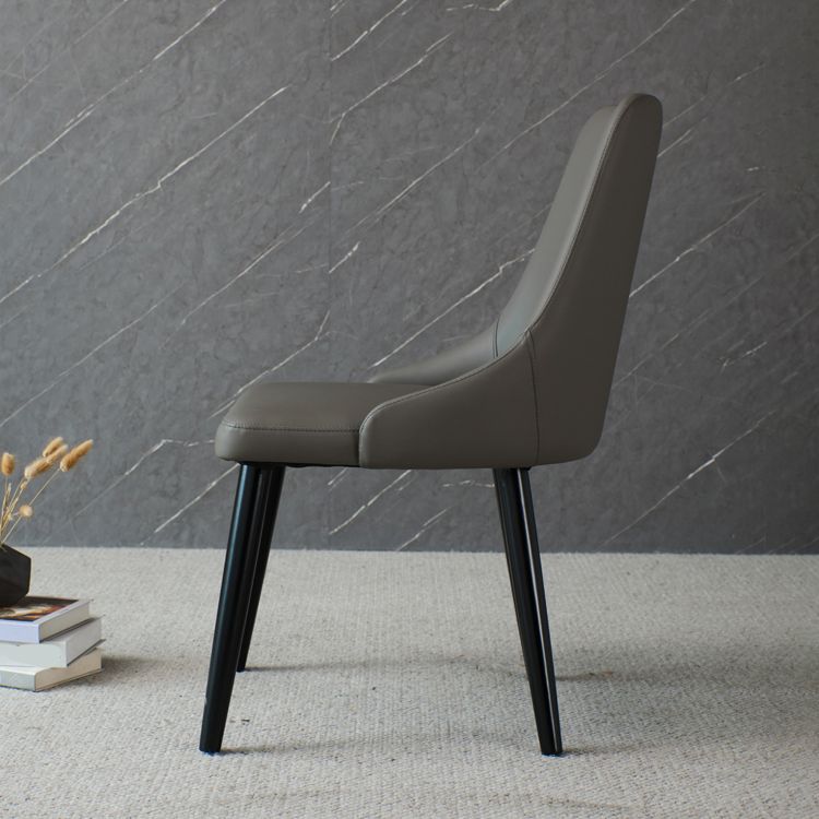 Contemporary Wood Dining Room Chairs PU Leather Dining Chairs for Home Use Clearhalo 'Dining Chairs' 'Dining Tables & Seating' 'dining_chair' 'furn' 'furn_dining_chair' 'Furniture' 'Kitchen & Dining Furniture' 1200x1200_b850d437-271f-4aea-8c79-f373df7adf86