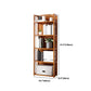 Estante de bambú vertical moderno Etagere Espresso estantería para dormitorio