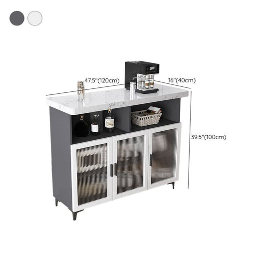 Mesa de bar rectangular moderna mesa de mármol falso para sala de estar para sala de estar