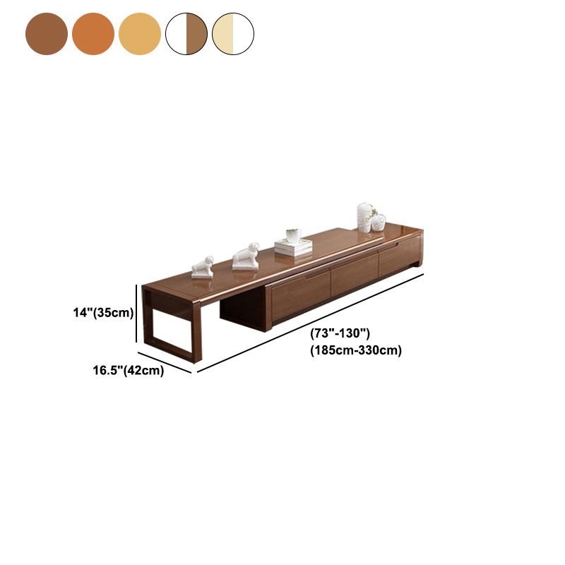 Console de médias de télévision en bois d'ingénierie Stand de médias télévisés traditionnels avec des tiroirs