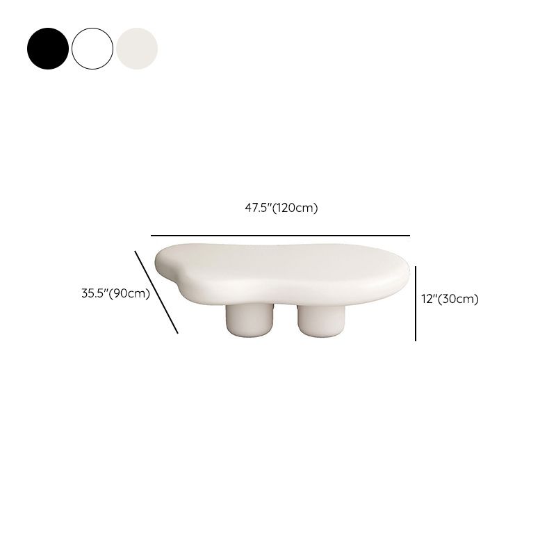 11"H Contemporary Coffee Table Wooden 2 Legs Coffee Cocktail Table Clearhalo 'Coffee & Accent Tables' 'Coffee Tables' 'coffee_tables' 'furn' 'furn_coffee_tables' 'Furniture' 'Living Room Furniture' 1200x1200_b8553842-a716-49ad-8fe9-4afc3276c0c7