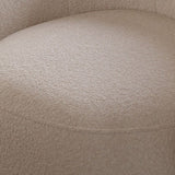 Gray Wool Sloped Arm Sofa Contemporary Curved Sofa for Living Room