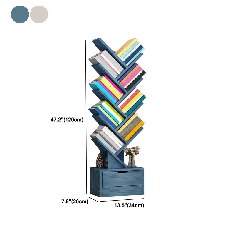 Libreria moderna in legno in legno geometrico libreria