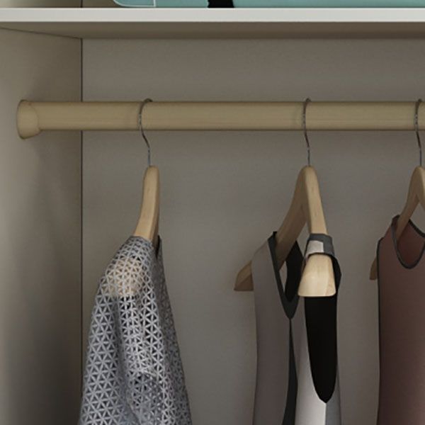 French Country Wardrobe White Colour Wooden Wardrobe Closet With 2 Drawers