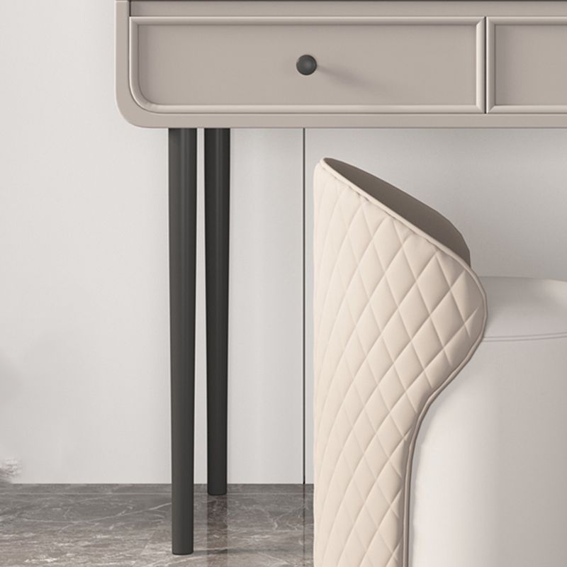 2/4-Drawers Solid Wood Dressing Table Stone Top Bedroom Make-up Vanity