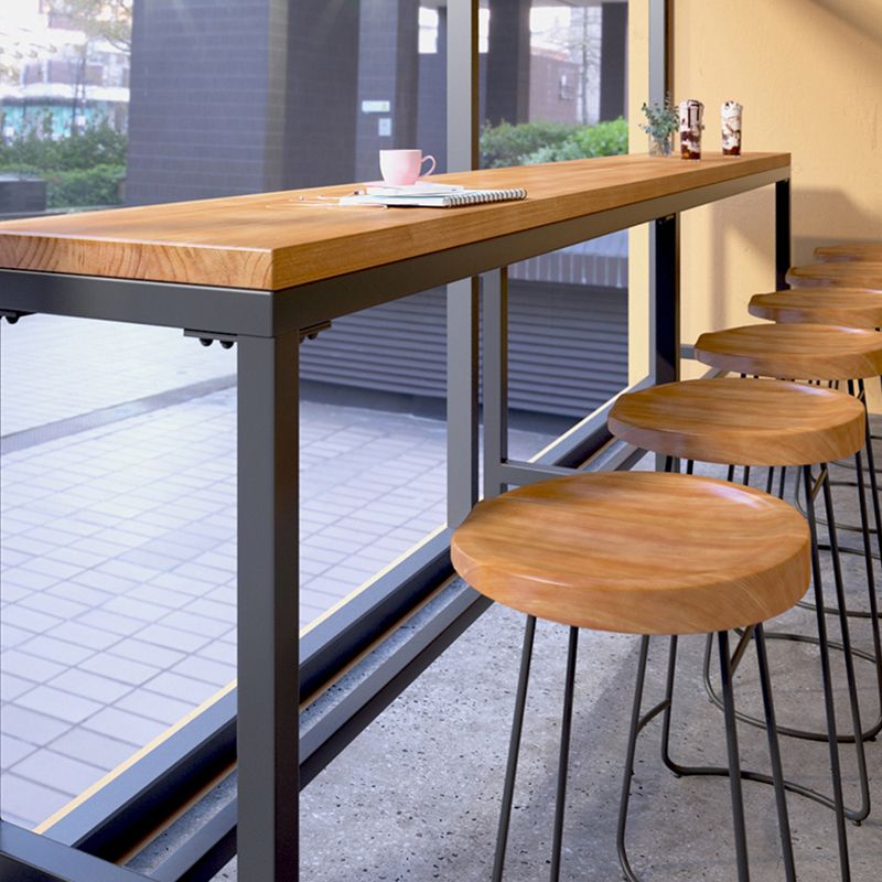 Modern Style Bar Chair Contoured Wooden Seat Sled Legs Barstool for Indoor Clearhalo 'Bar Furniture' 'Bar Stools' 'bar_stools' 'furn' 'furn_bar_stools' 'furniture_bar_stools' 'Kitchen & Dining Furniture' 'kitchen&dining_furn' 'kitchen' 'kitchen_furn' Furniture' 1200x1200_b85acd62-fd25-4877-a844-2d3ee33ad063