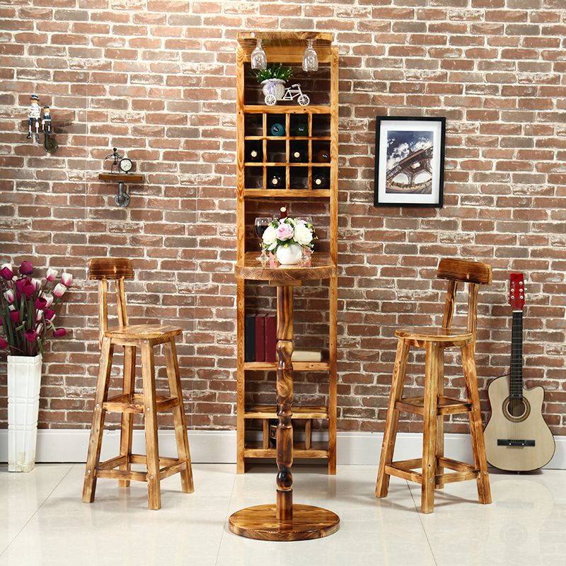 Traditional Ellipse Bar Table Storable Solid Wood Table for Living Room Clearhalo 'Bar Furniture' 'Bar Tables' 'bar_tables' 'furn' 'furn_bar_tables' 'Furniture' 'Kitchen & Dining Furniture' 1200x1200_b85ae42d-1364-493d-abcf-f5ef4625d524