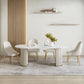 Contemporary Double Pedestal Table Oval Dining Table for Home
