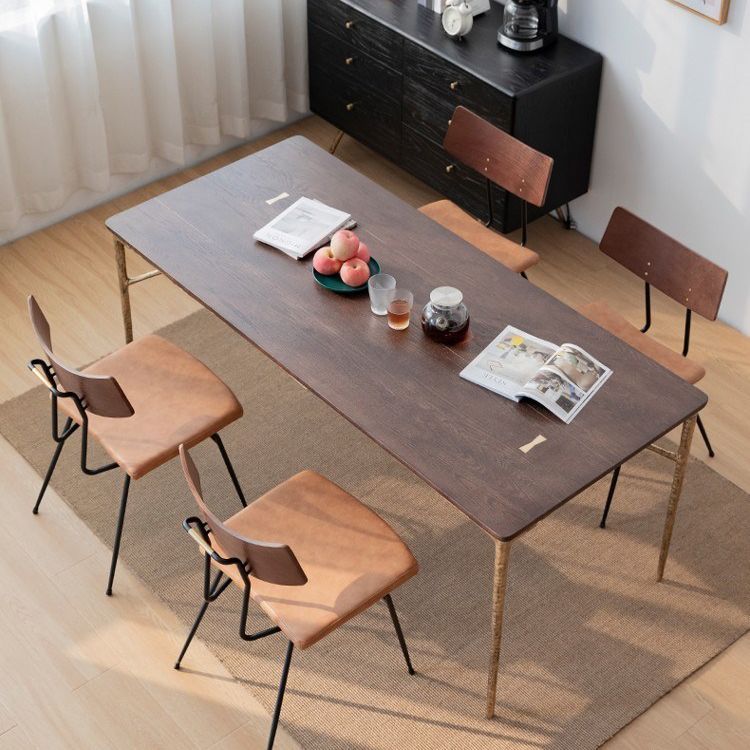 Rechthoek eetkamer tafel luxe stijl thuisbureau met 4 poten