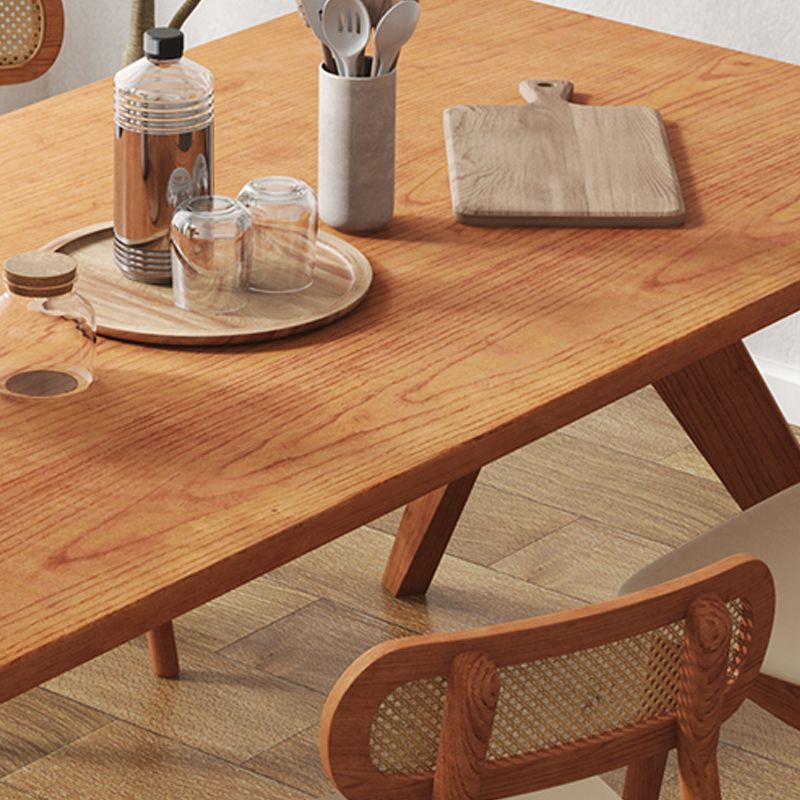 Mesa de cena de madera contemporánea 4 patas de comedor para uso doméstico