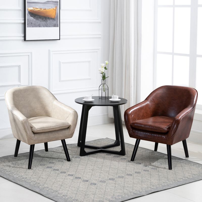 Contemporary Style Upholstered Arm Chair Solid Back Dining Side Chairs for Home Use Clearhalo ' kitchen&dining_furn' 'Dining Chairs' 'Dining Tables & Seating' 'dining_chair' 'furn' 'furn_dining_chair' 'Furniture' 'furniture_dining_chair' 'Kitchen & Dining Furniture' 'kitchen' 1200x1200_b8604c6b-fcea-49e6-a94f-9c5f845956ee