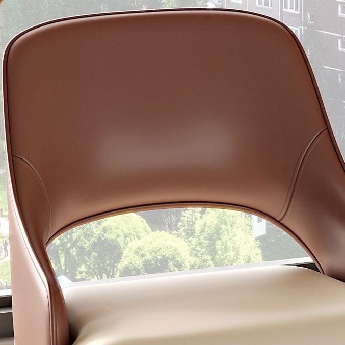 布張りのサイドチェアグラムスタイルオープンバックダイニングアクセントチェア