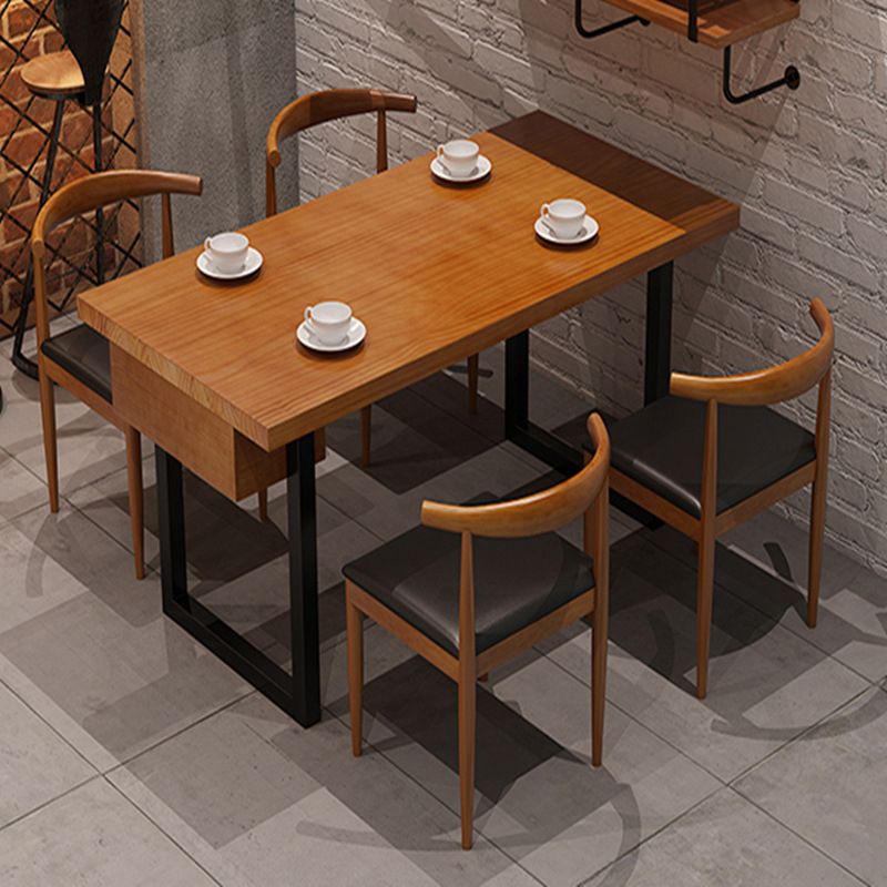 Industrial Wood Double Pedestal Dining Table Natural Rectangle Table Clearhalo 'Dining Tables & Seating' 'Dining Tables' 'dining_table' 'furn' 'furn_dining_table' 'Furniture' 'furniture_dining_table' 'Kitchen & Dining Furniture' 'kitchen' 'kitchen_dining_table' 1200x1200_b861ad6c-4b20-488a-9eb5-9d4f34f9974e