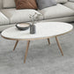 White Oval Stone Top Coffee Table with 4 Iron Legs Single Coffee Table Clearhalo 'Coffee & Accent Tables' 'Coffee Tables' 'coffee_tables' 'furn' 'furn_coffee_tables' 'Furniture' 'Living Room Furniture' 1200x1200_b86703c2-3137-4645-8ada-84296aa92566