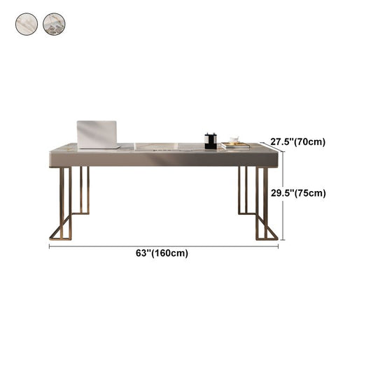 Escritorio de oficina de 3-Drawer de estilo glamoroso escritorio rectangular sinterizado