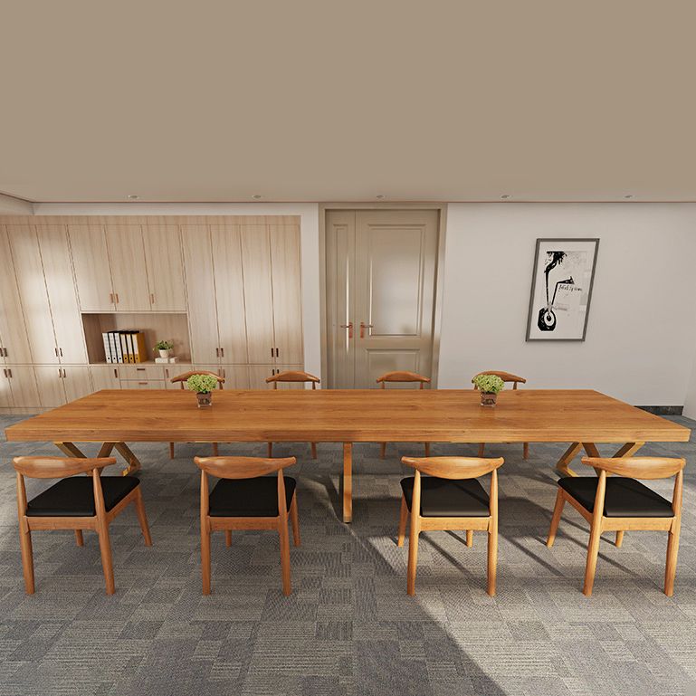 Traditional Luxury Rectangle Dining Room Table Pine Solid Wood Table with Metal Base Clearhalo ' dining_table' 'Dining Tables & Seating' 'Dining Tables' 'furn' 'furn_dining_table' 'Furniture' 'furniture_dining_table' 'Kitchen & Dining Furniture' 'kitchen&dining_furn' 'kitchen' 'kitchen_dining_table' 1200x1200_b8672b19-530d-4a40-8c9b-71a2dbb2842e