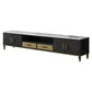 Open Storage Media Console TV Stand Stone TV Stand with 2 Drawers