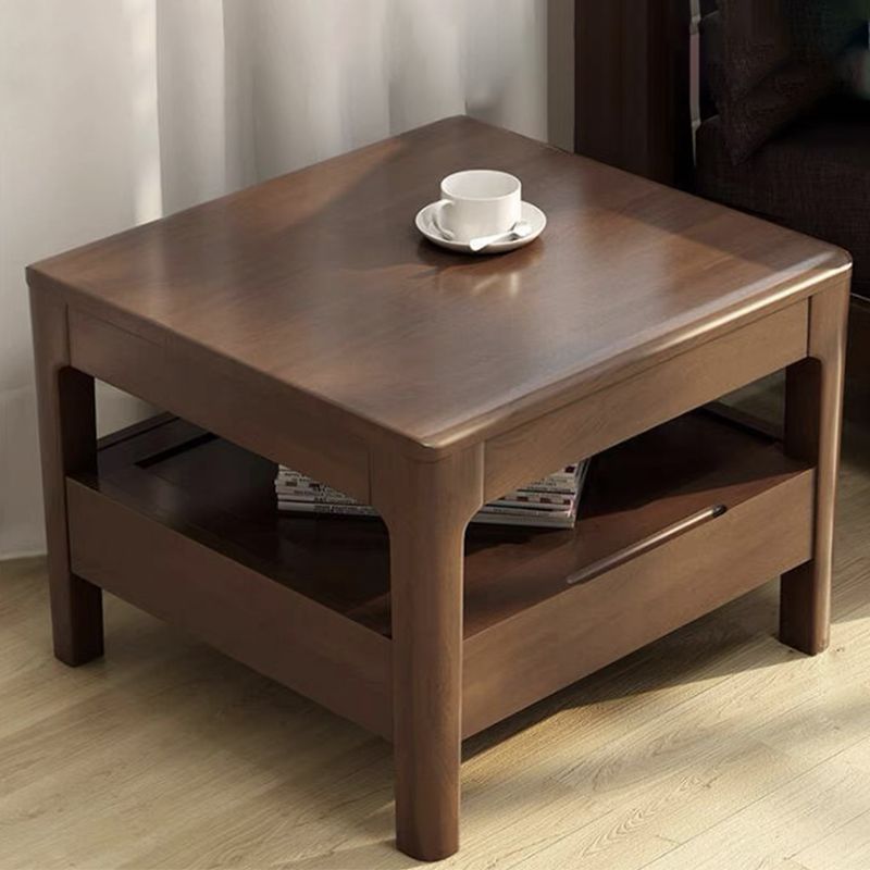 Contemporary 4 Legs Solid Wood with Drawer Rectangular/Square Coffee Table Clearhalo 'Coffee & Accent Tables' 'Coffee Tables' 'coffee_tables' 'furn' 'furn_coffee_tables' 'Furniture' 'Living Room Furniture' 1200x1200_b867ae14-8b6a-4d1c-82d2-8aeb970eadaf