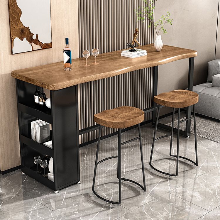 長方形のパブダイニングセット1/3/4ピースソリッドウッドバースツールとテーブルセット