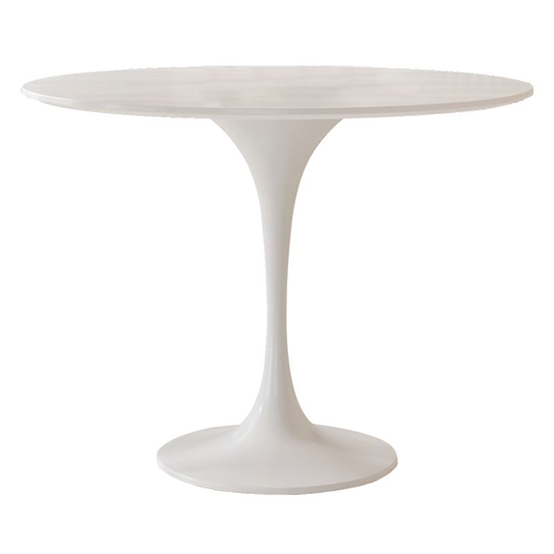 Round Tulip Base Modern Dining Table White Tone Fixed Table for Dining Room Clearhalo ' dining_table' 'Dining Tables & Seating' 'Dining Tables' 'furn' 'furn_dining_table' 'Furniture' 'furniture_dining_table' 'Kitchen & Dining Furniture' 'kitchen&dining_furn' 'kitchen' 'kitchen_dining_table' 1200x1200_b8689e49-756e-4638-881e-0ca00e03837a