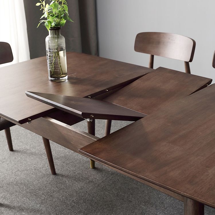 Extendable Rectangle Dining Table Modern Adjustable Oak Wood Table with 4 Legs Clearhalo ' dining_table' 'Dining Tables & Seating' 'Dining Tables' 'furn' 'furn_dining_table' 'Furniture' 'furniture_dining_table' 'Kitchen & Dining Furniture' 'kitchen&dining_furn' 'kitchen' 'kitchen_dining_table' 1200x1200_b868b7f4-9170-4ae4-832d-46110df99aa3