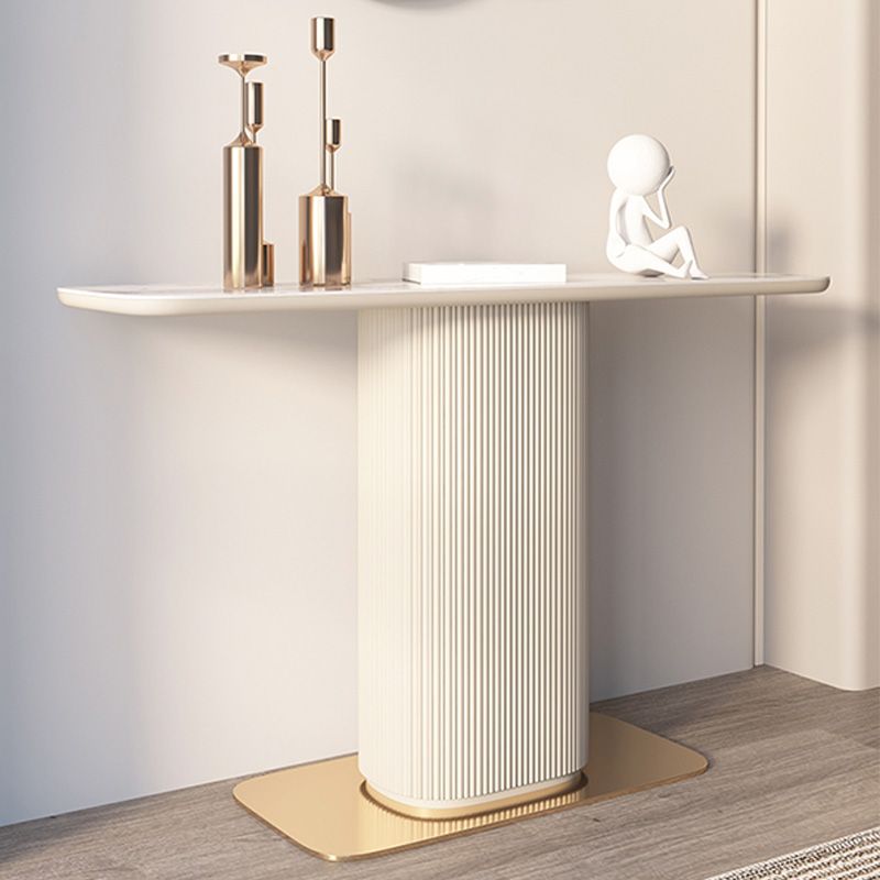 Tabella della console contemporanea da 13 "W del divano di divano della console rettangolare in pietra bianca