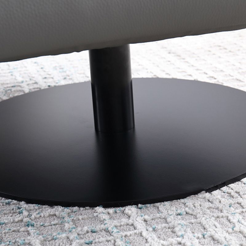 Reclinabile sedia alare in pelle incollata con poltrona da letto a gamba singola