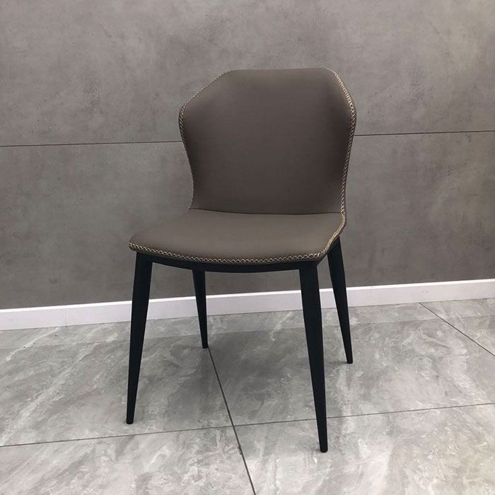 Chaise de salle à manger en acier contemporain meubles letéraux en arrière en finition mate pour la maison