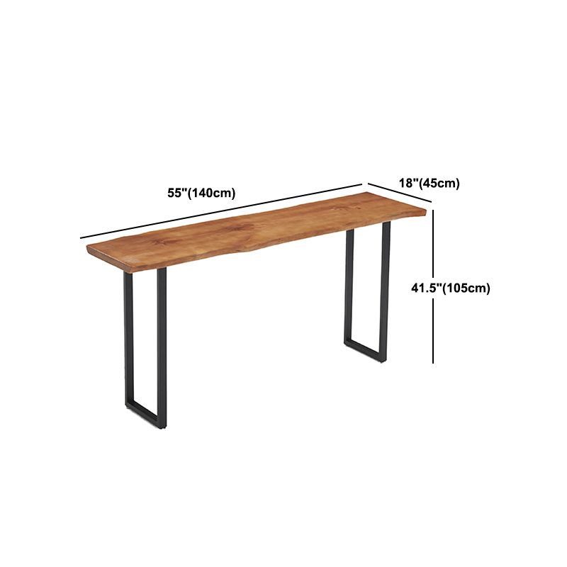 Mesa de barra de madera maciza rectángulo industrial Juego de 1/5 piezas de mesa con heces
