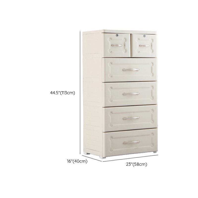 Plastic Storage Cabinet with Drawers Modern Cabinet for Home