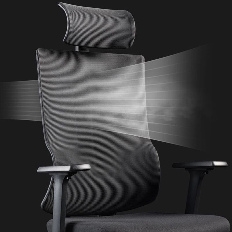Contemporary Chair Adjustable Seat Height Ergonomic Pillow Included Office Chair Clearhalo 'furn' 'furn_office_chair' 'Furniture' 'Office Chairs' 'Office Furniture' 'office_chair' 1200x1200_b86e6595-d603-4ead-84ac-089e0eefa795