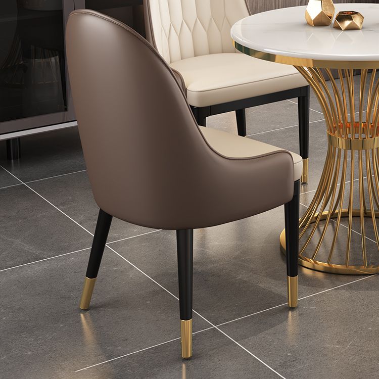 Scandinavian Sintered Stone Dining Sets with Round Table and Metal Base Dining Furniture Set Clearhalo 'Dining Room Sets' 'Dining Tables & Seating' 'dining_room_set' 'furn' 'furn_dining_room_set' 'Furniture' 'furniture_dining_room_set' 'Kitchen & Dining Furniture' 'kitchen&dining_furn' 'kitchen' 1200x1200_b86e9b92-25a2-44d4-9864-92983c55f17a