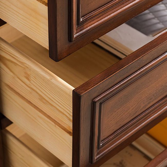 Coastal Storage Chest Solid Wood Dresser with 2/3/4 Drawers , 15.6 Inch Width