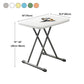 Modern Rectangular Writing Desk Plastic Adjustable Folding Desk,29.9"L x 19.7"W Clearhalo 'Furniture' 'furniture_office_desk' 'Office Desks' 'Office Furniture' 'office_desk' 1200x1200_b87350f6-d038-4156-ba9d-5425bce5b007