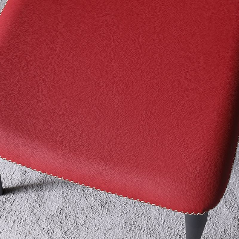 Industrial Style Wingback Parsons Chairs Leather Dining Armless Chairs (Set of 2) Clearhalo ' kitchen&dining_furn' 'Dining Chairs' 'Dining Tables & Seating' 'dining_chair' 'furn' 'furn_dining_chair' 'Furniture' 'furniture_dining_chair' 'Kitchen & Dining Furniture' 'kitchen' 1200x1200_b8740795-5c97-4f82-a99a-2d06239be430