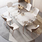 Glam Sintered Stone Dining Table Set 1/5/7 Pieces Dining Set for Kitchen