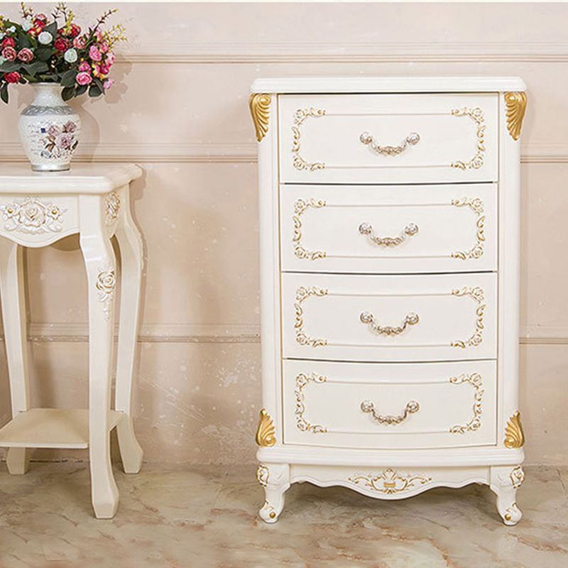 Glam Style Bedroom Storage Chest Solid Wood Lingerie Chest with Drawers