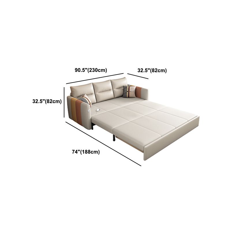 フェイクレザーソファ染色抵抗性縫製枕バックソファベッドライトブラウン