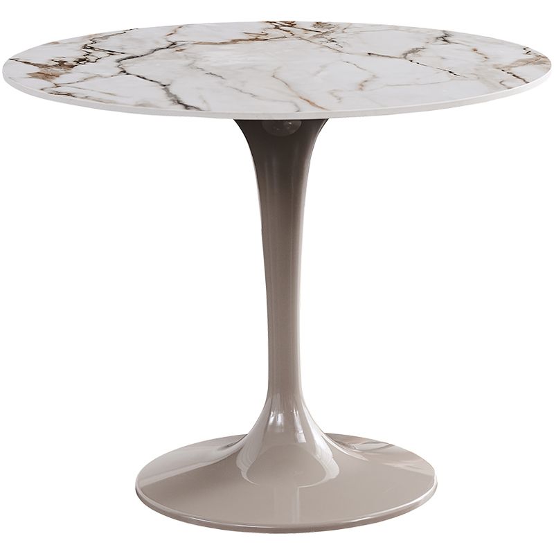 Glam Dinette Set para el hogar 1/2/3 PCS Juego de mesa de comedor blanca brillante