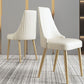 Glam Style Faux Leather Chair Armless Side Chairs with Metal Legs Clearhalo 'Dining Chairs' 'Dining Tables & Seating' 'dining_chair' 'furn' 'furn_dining_chair' 'Furniture' 'Kitchen & Dining Furniture' 1200x1200_b87c5a6f-bf1b-4e55-a7ac-5e818e0f1243